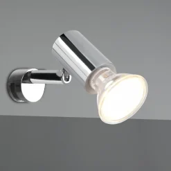 Applique Da Bagno-Selezionato da Mazzolaluce Applique cromo per bagno moderno con luce orientabile