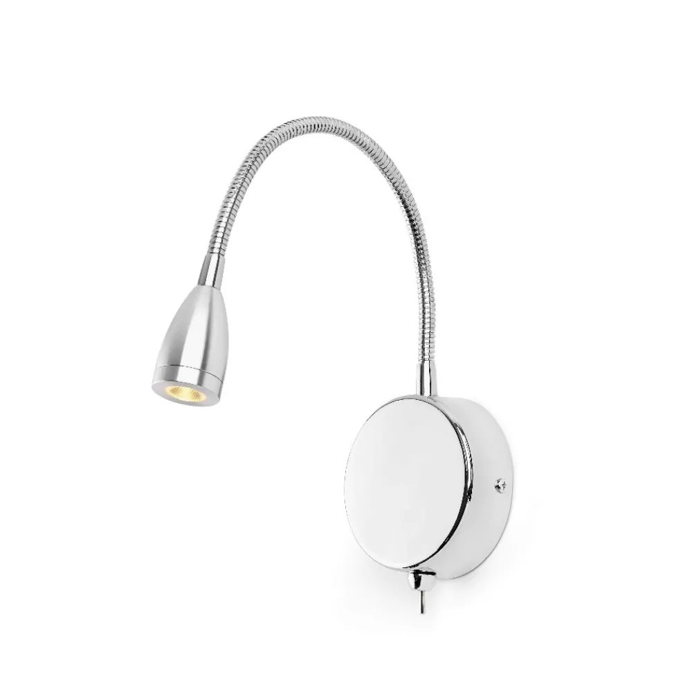 Applique Camera Da Letto-Selezionato da Mazzolaluce Applique cromo per comodini camera da letto orientabile con interruttore