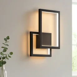 Applique Da Parete-Perenz Illuminazione Applique cross led cct nero 3000k 4000k 6000k 20w moderna perenz