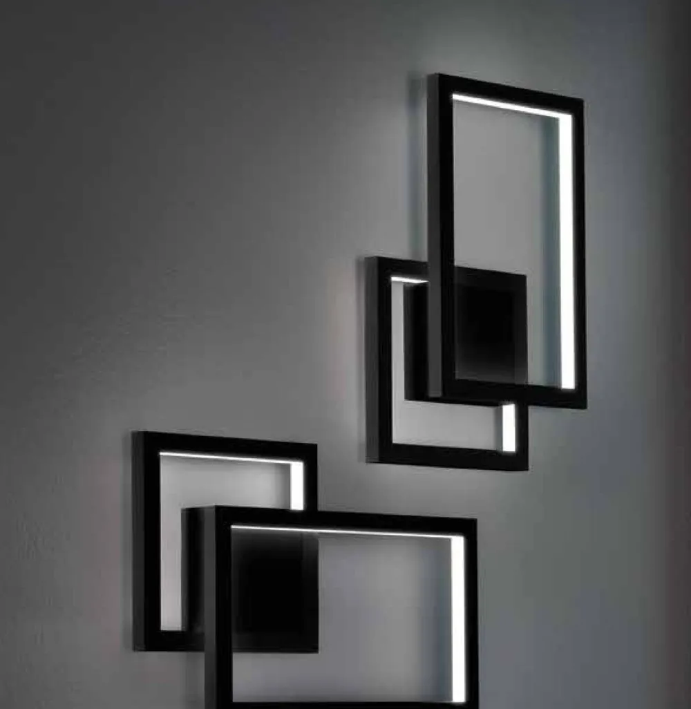 Applique Da Parete-Perenz Illuminazione Applique cross led cct nero 3000k 4000k 6000k 20w moderna perenz