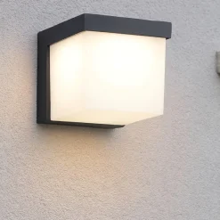 Applique Da Esterno-Selezionato da Mazzolaluce Applique cubo antracite per esterno led 4,5w 3000k