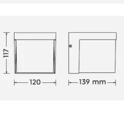 Applique Da Esterno-Selezionato da Mazzolaluce Applique cubo antracite per esterno led 4,5w 3000k