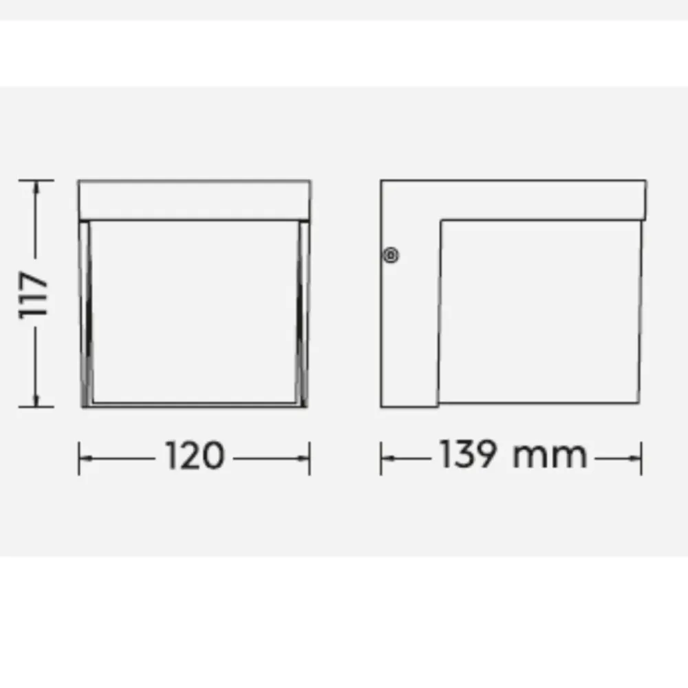 Applique Da Esterno-Selezionato da Mazzolaluce Applique cubo antracite per esterno led 4,5w 3000k