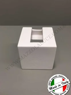 Applique Da Parete-Selezionato da Mazzolaluce Applique cubo di gesso ceramica bianco moderno pitturabile