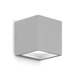 Applique Da Esterno-Gea Luce Applique cubo apo da esterno grigio