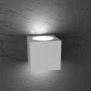 Applique Da Parete-Top Light Applique cubo grigio luci sopra sotto moderna toplight plate