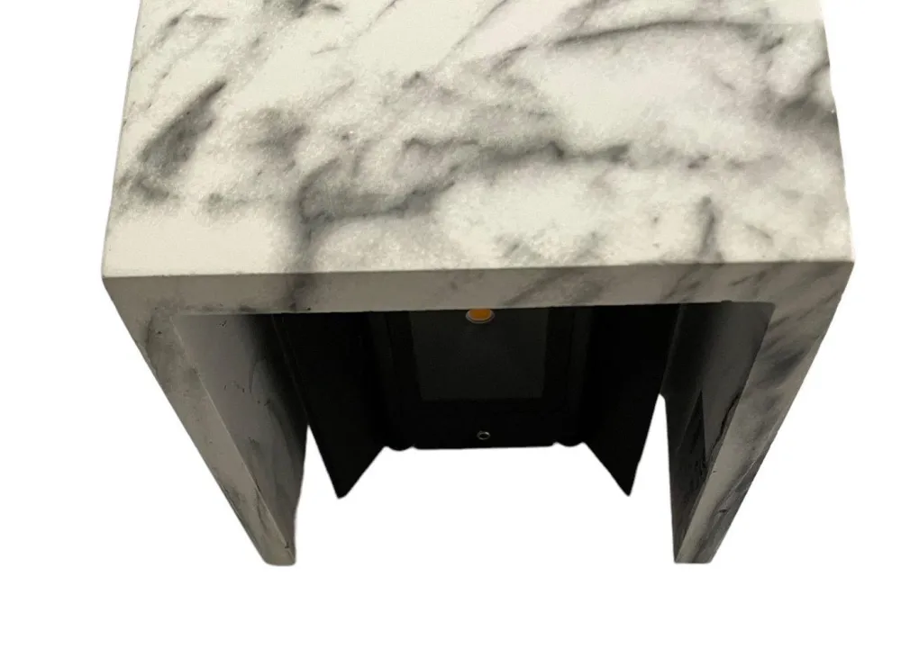Applique Da Parete-Selezionato da Mazzolaluce Applique cubo led 13w 3000k effetto marmo bianco fp