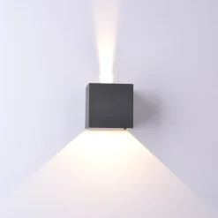 Applique Da Esterno-Selezionato da Mazzolaluce Applique cubo 20w 3000k xl led grigio antracite per esterno