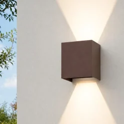 Applique Da Esterno-Selezionato da Mazzolaluce Applique cubo xl corten marrone per esterno 20w 4000k