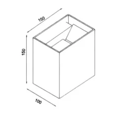 Applique Da Esterno-Selezionato da Mazzolaluce Applique cubo xl corten marrone per esterno 20w 4000k
