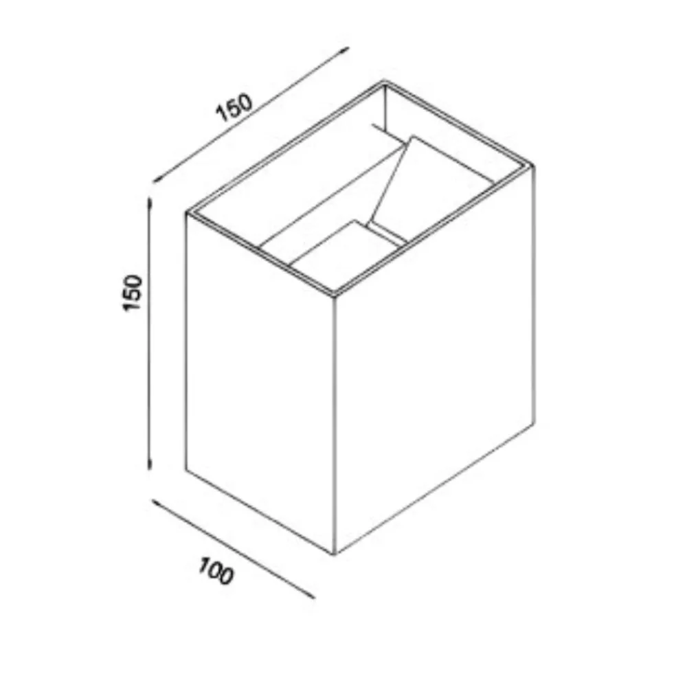 Applique Da Esterno-Selezionato da Mazzolaluce Applique cubo xl corten marrone per esterno 20w 4000k