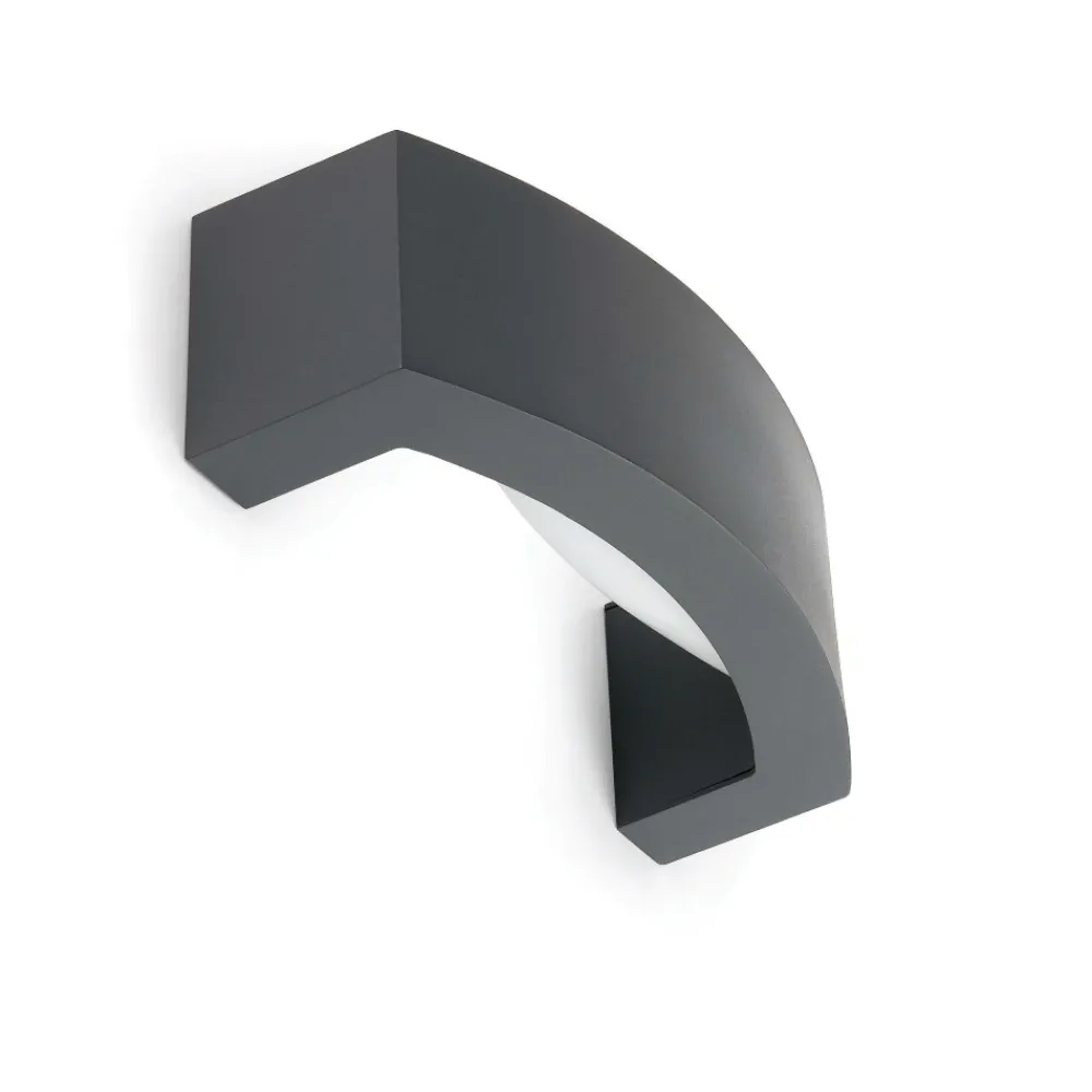 Applique Da Esterno-Selezionato da Mazzolaluce Applique curva per esterno grigio scuro luce indiretta e27 led