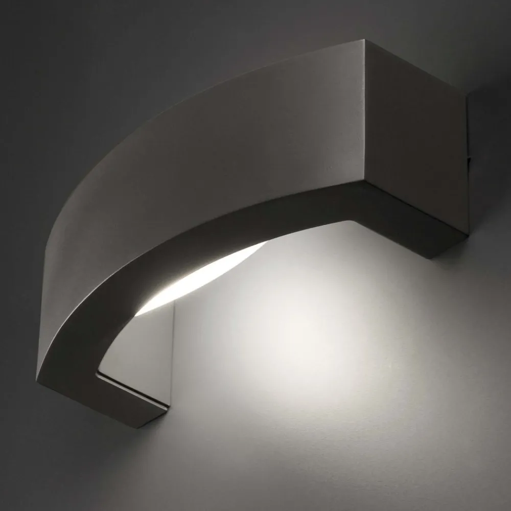 Applique Da Esterno-Selezionato da Mazzolaluce Applique curva per esterno grigio scuro luce indiretta e27 led