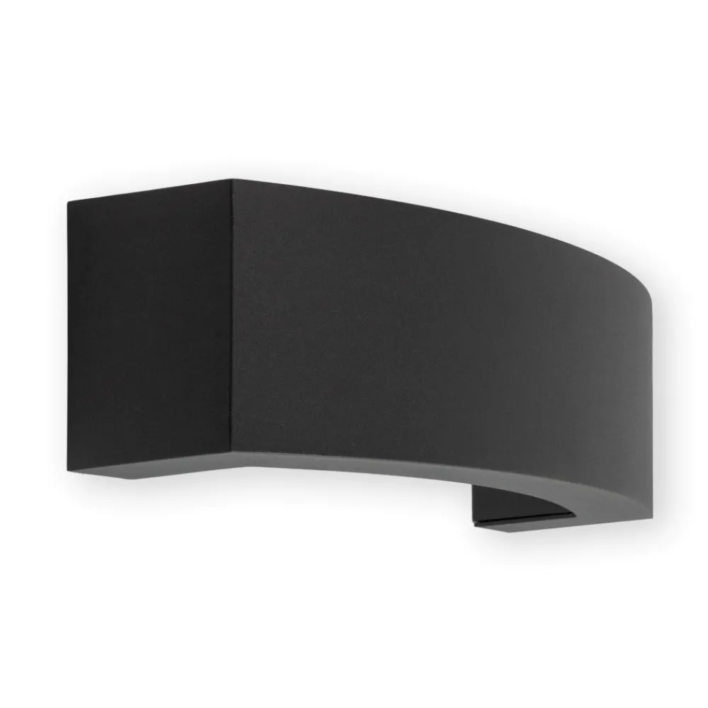 Applique Da Esterno-Selezionato da Mazzolaluce Applique curva per esterno grigio scuro luce indiretta e27 led