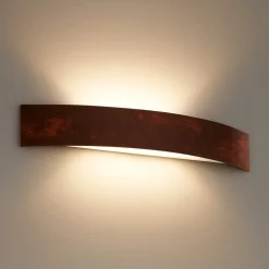 Applique Da Parete-Linea Light Applique curve led 15w 3000k marrone scuro moderna