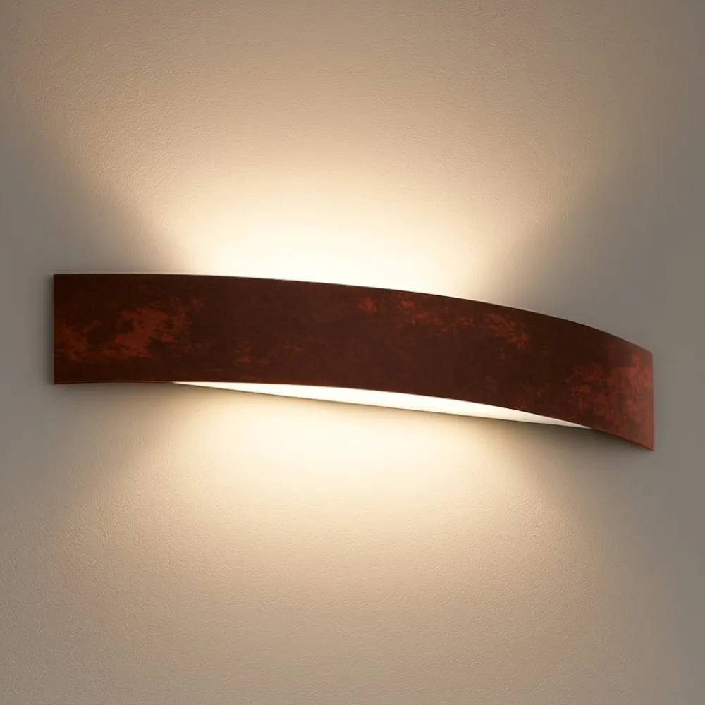 Applique Da Parete-Linea Light Applique curve led 15w 3000k marrone scuro moderna