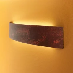 Applique Da Parete-Linea Light Applique curve led 15w 3000k marrone scuro moderna