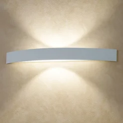 Applique Da Parete-Linea Light Applique curve bianco led 35w 3000k moderna