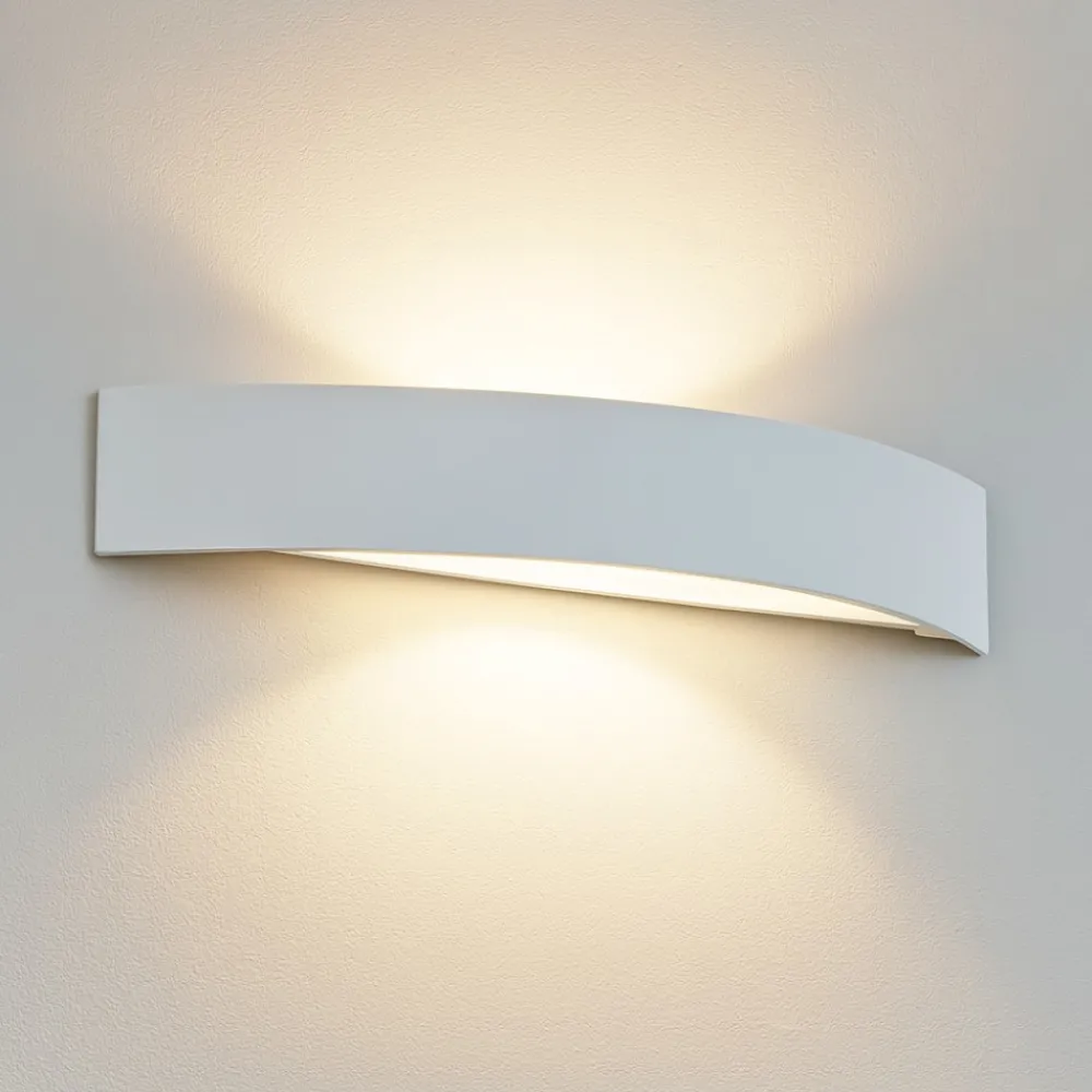 Applique Da Parete-Linea Light Applique curve led 15w 3000k bianco moderna
