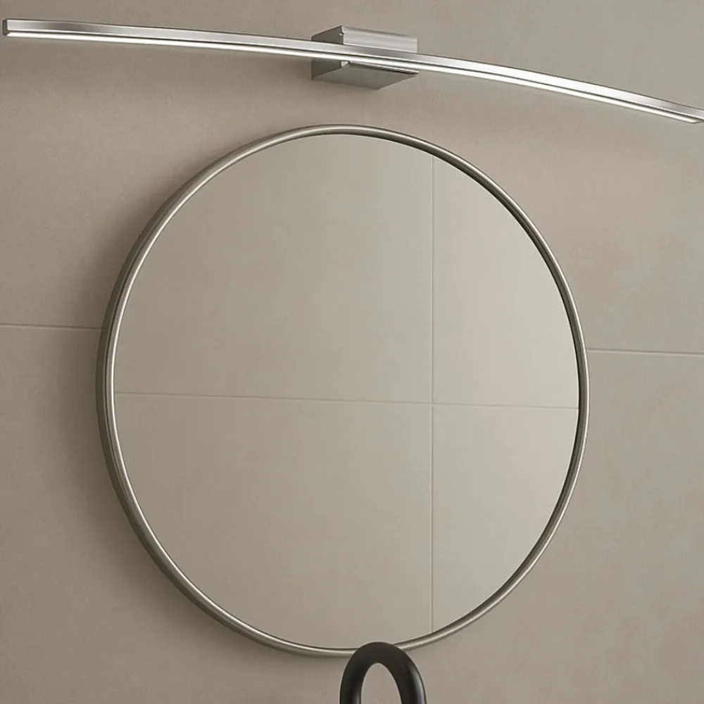 Applique Da Bagno-Top Light Applique curvo per specchio da bagno cromo 6w 3000k