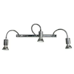 Applique Da Bagno-Selezionato da Mazzolaluce Applique da bagni per specchio 3 bracci flessibili metallo cromato