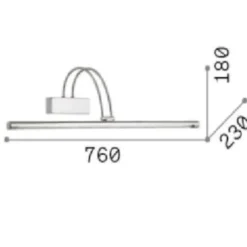 Applique Da Bagno-Ideal Lux Applique da bagno brunito bow ap d76 led 8w 3000k