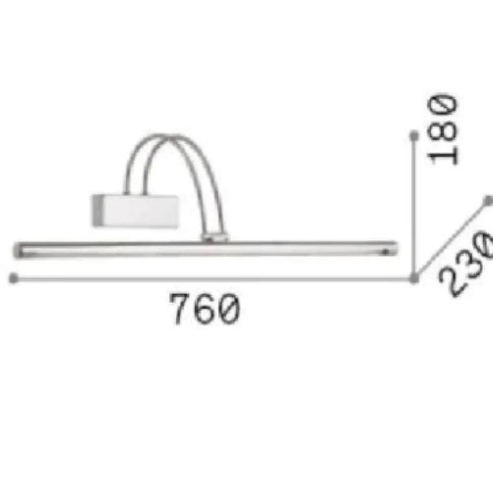 Applique Da Bagno-Ideal Lux Applique da bagno brunito bow ap d76 led 8w 3000k
