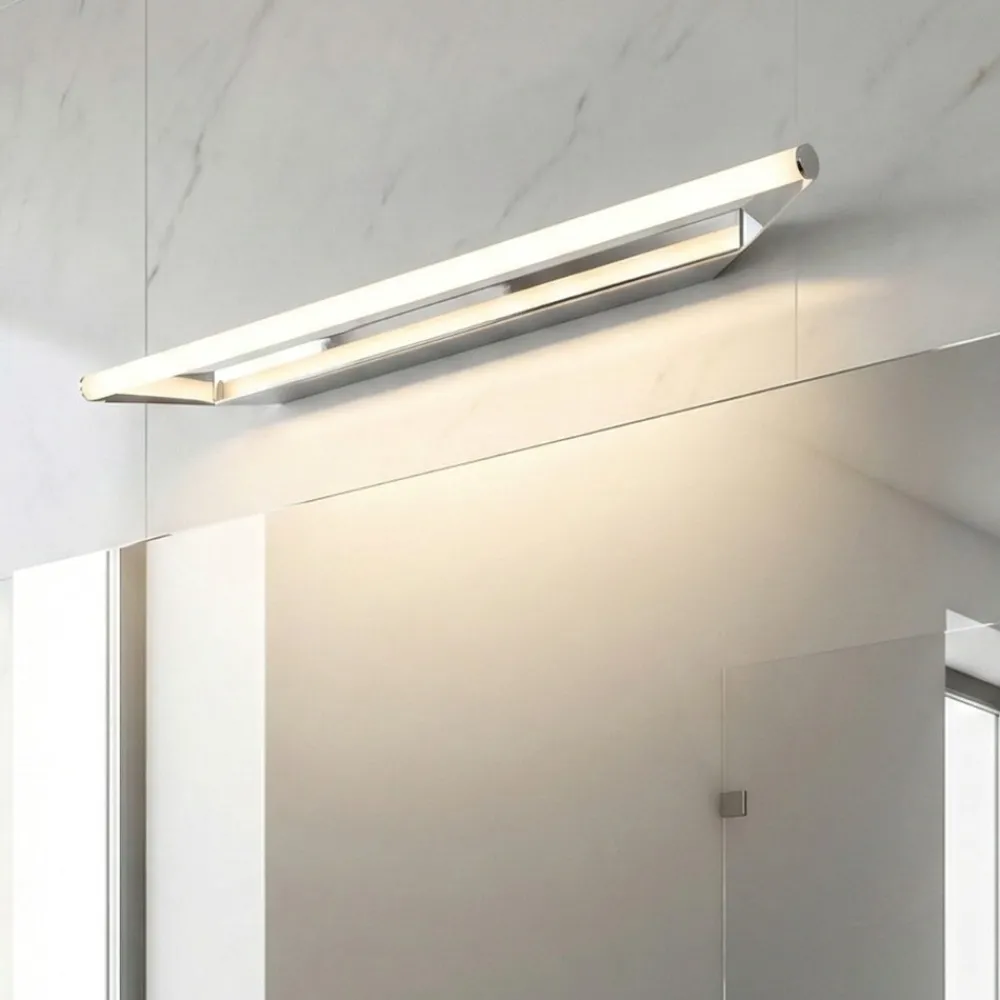 Applique Da Bagno-Linea Light Applique da bagno 43cm circular cromo led 8w 3000k fp