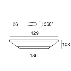 Applique Da Bagno-Linea Light Applique da bagno 43cm circular cromo led 8w 3000k fp