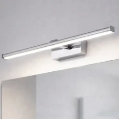 Applique Da Bagno-Fabas Luce Applique da bagno cromato 50cm led 10w 3000k nala