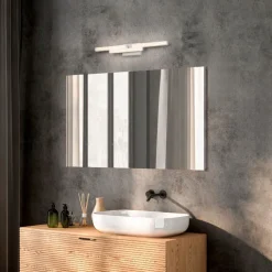 Applique Da Bagno-Selezionato da Mazzolaluce Applique da bagno led 14w 4000k bianca geometrica ip44