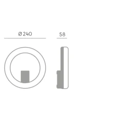 Applique Da Bagno-Selezionato da Mazzolaluce Applique da bagno moderna bianca rotonda led 20w 3000k ip65