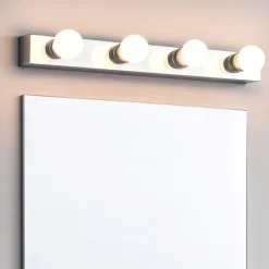 Applique Da Bagno-Selezionato da Mazzolaluce Applique da bagno moderno 4 luci cromo