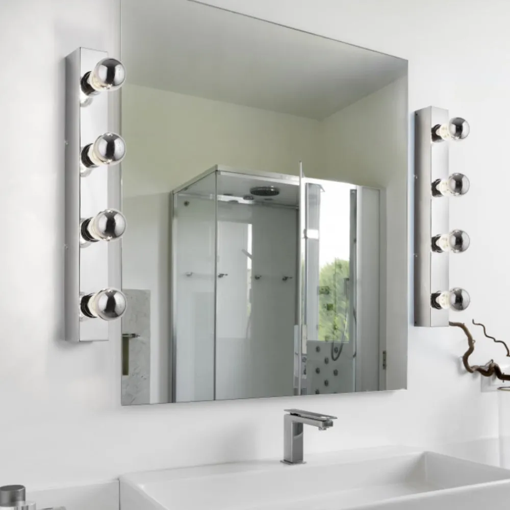 Applique Da Bagno-Selezionato da Mazzolaluce Applique da bagno moderno 4 luci cromo