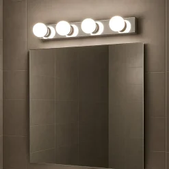 Applique Da Bagno-Selezionato da Mazzolaluce Applique da bagno moderno 4 luci cromo