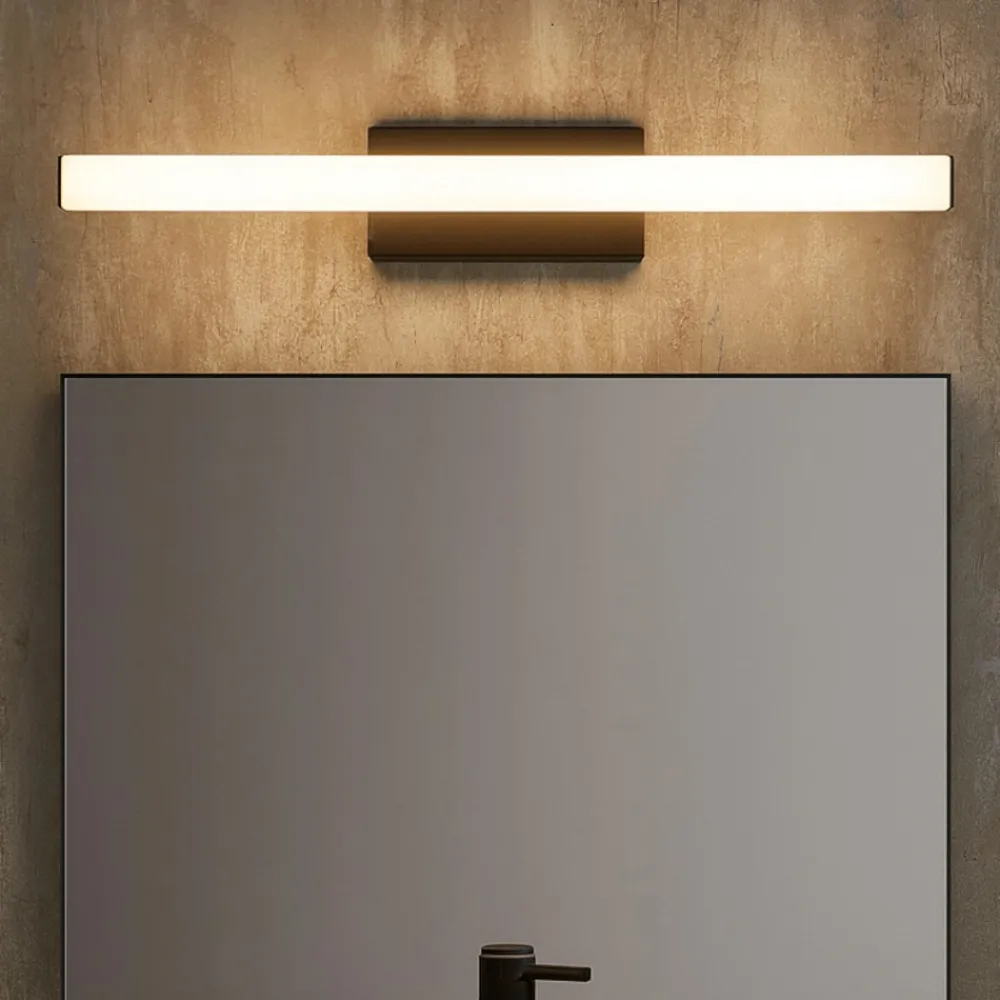 Applique Da Bagno-Selezionato da Mazzolaluce Applique da bagno moderno nera led 12w 3000k ip44