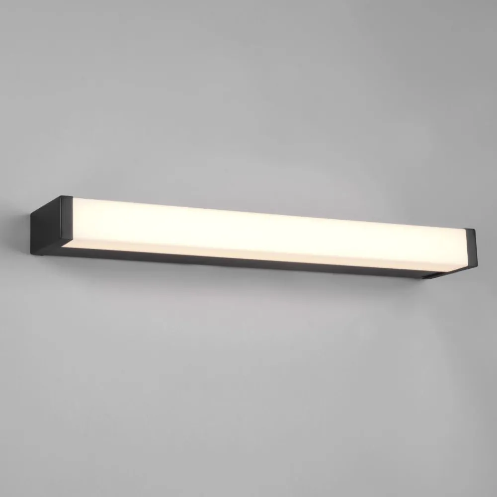 Applique Da Bagno-Selezionato da Mazzolaluce Applique da bagno moderno rettangolare nera led 6,5w 3000k