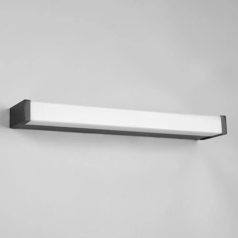 Applique Da Bagno-Selezionato da Mazzolaluce Applique da bagno moderno rettangolare nera led 6,5w 3000k