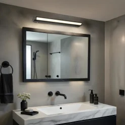 Applique Da Bagno-Selezionato da Mazzolaluce Applique da bagno nera led 15w 3000k 4000k dimmerabile luce orientabile