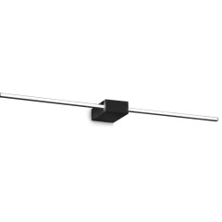 Applique Da Bagno-Ideal Lux Applique da bagno nero led 13w 3000k theo ap d075