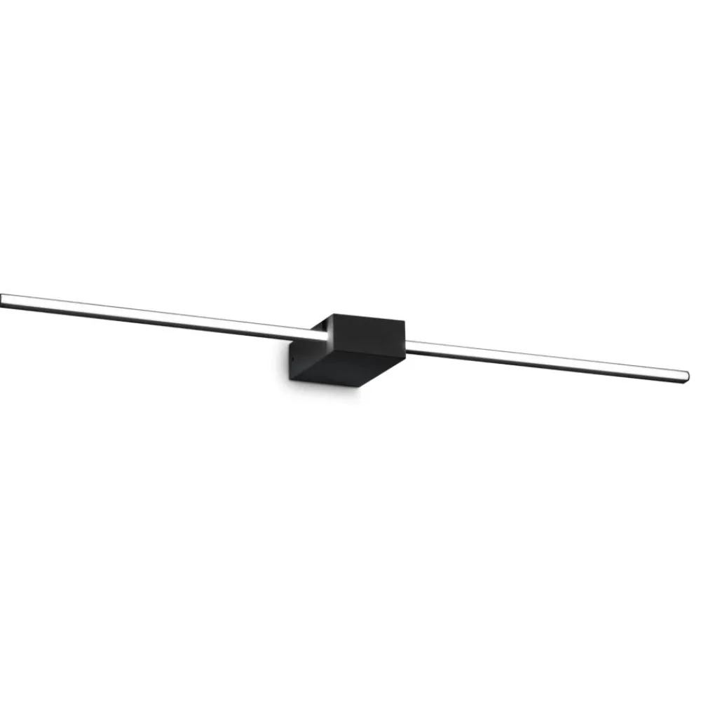 Applique Da Bagno-Ideal Lux Applique da bagno nero led 13w 3000k theo ap d075