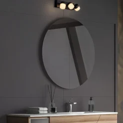Applique Da Bagno-Selezionato da Mazzolaluce Applique da bagno per specchio 3 luci orientabili nero