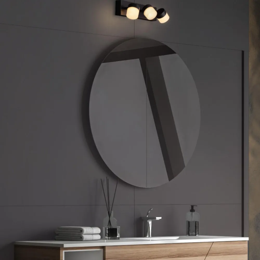 Applique Da Bagno-Selezionato da Mazzolaluce Applique da bagno per specchio 3 luci orientabili nero