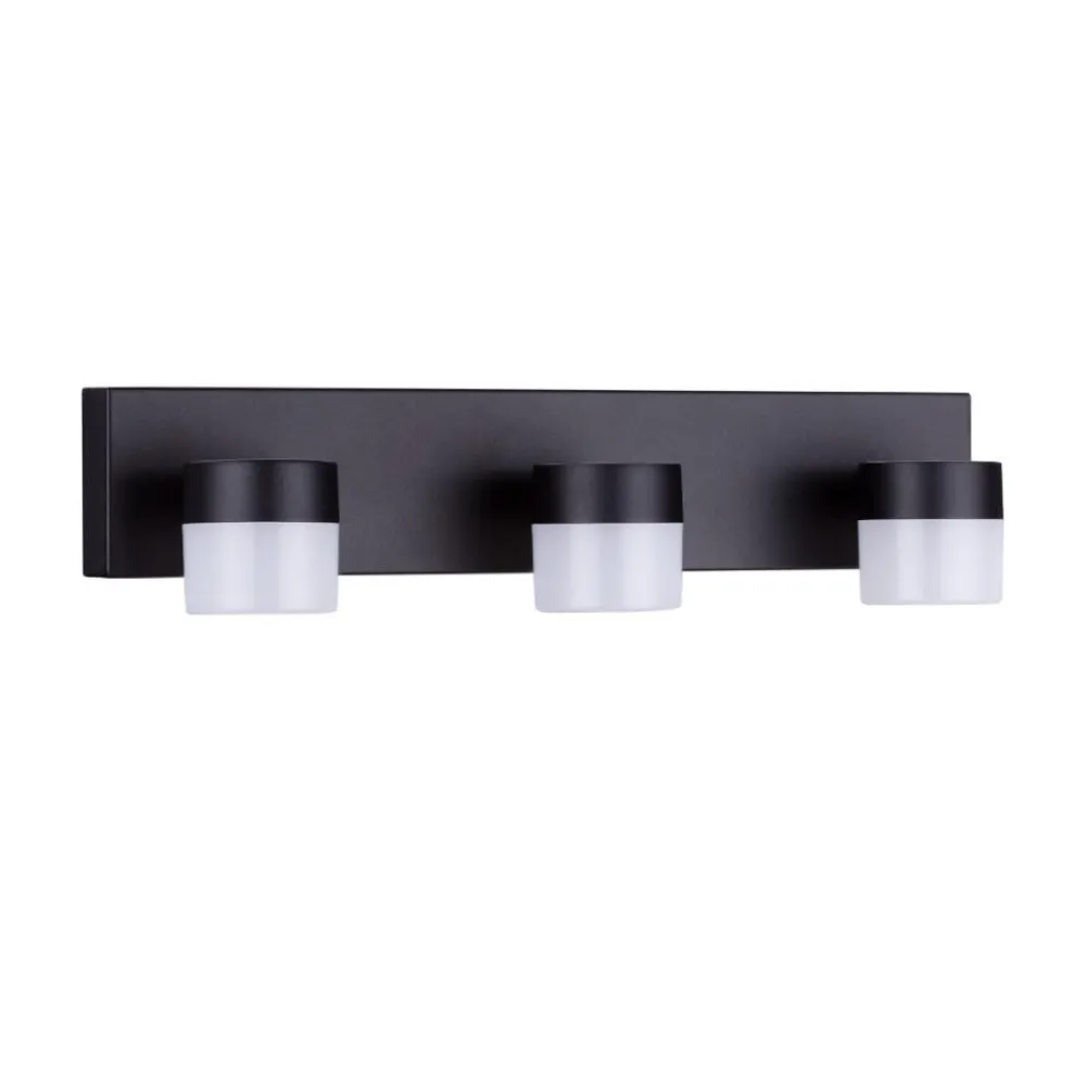 Applique Da Bagno-Selezionato da Mazzolaluce Applique da bagno per specchio 3 luci orientabili nero