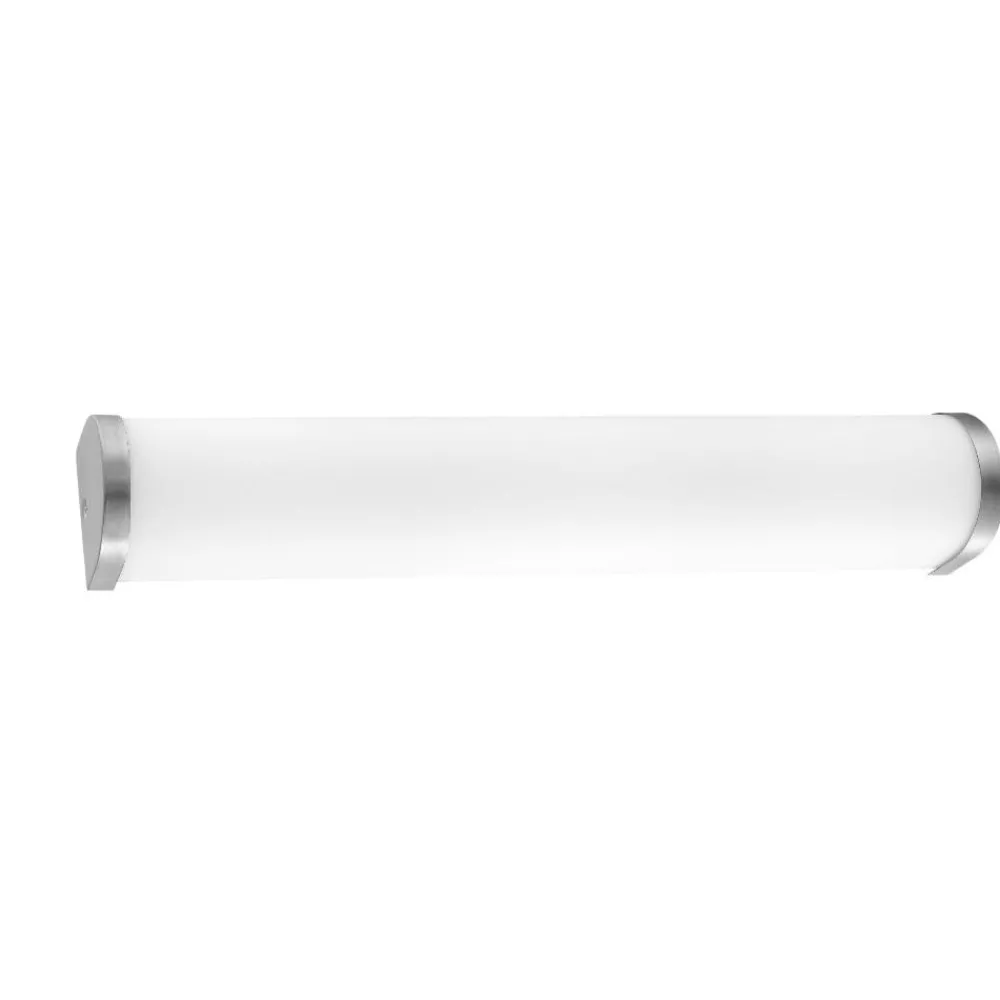Applique Da Bagno-Selezionato da Mazzolaluce Applique da bagno vetro bianco dettagli nickel ip44