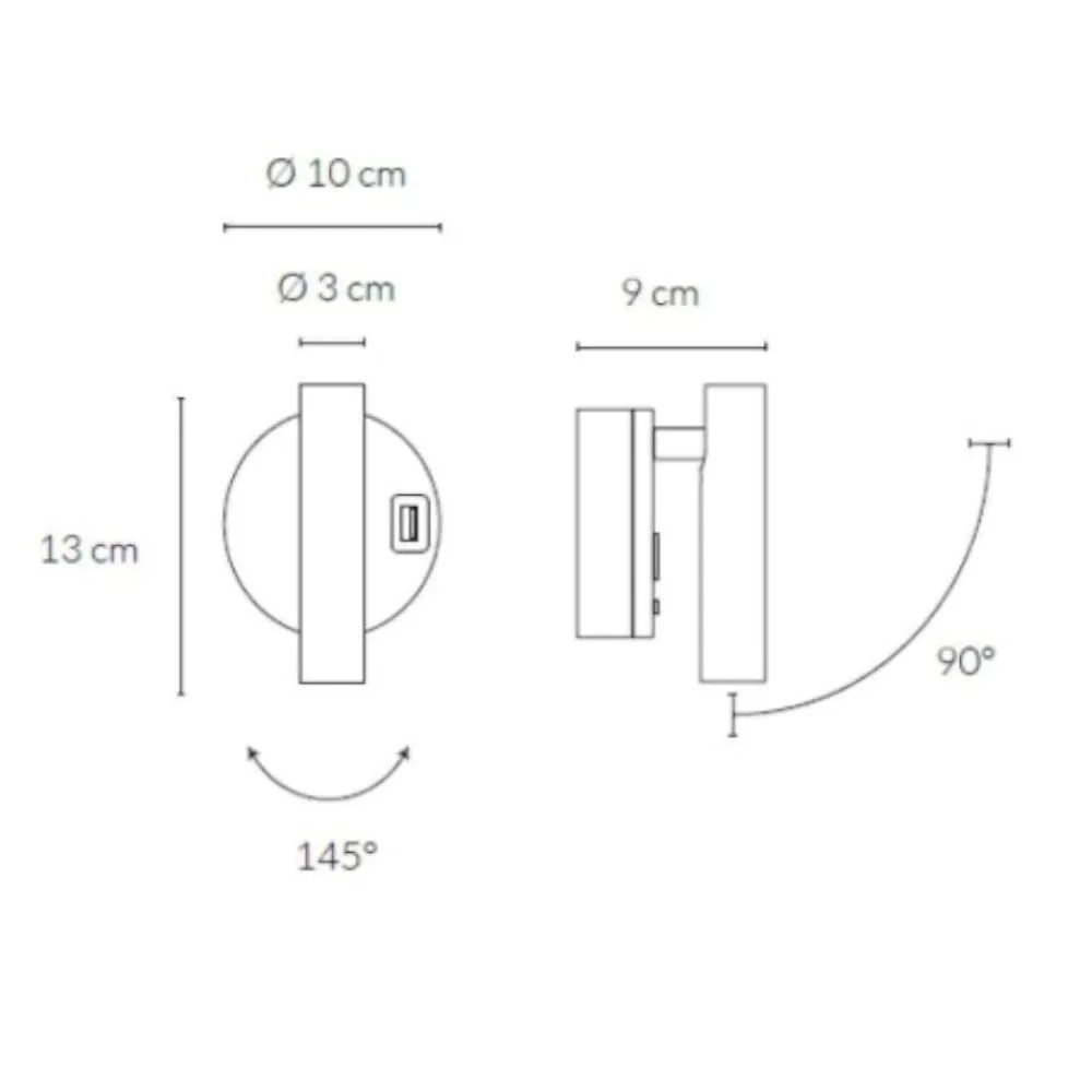 Applique Camera Da Letto-Vivida International Applique da comodino bianco led 2w 3000 4000k vivida betu