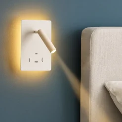 Applique Camera Da Letto-Selezionato da Mazzolaluce Applique da comodino bianco luce led 3000k orientabile usb interruttore