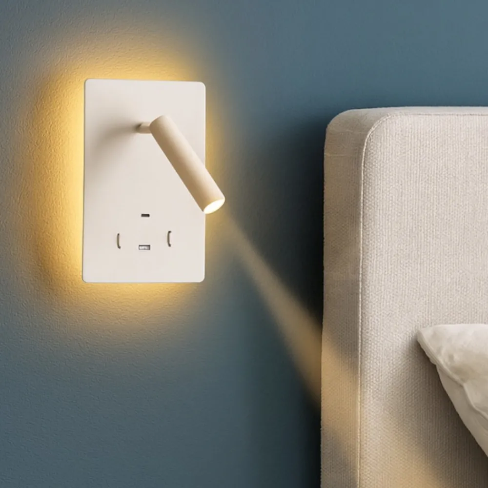 Applique Camera Da Letto-Selezionato da Mazzolaluce Applique da comodino bianco luce led 3000k orientabile usb interruttore