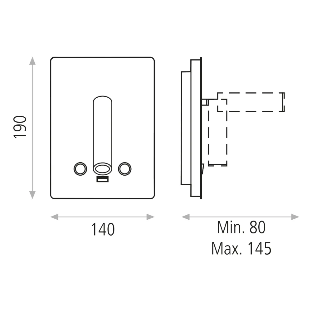 Applique Camera Da Letto-Selezionato da Mazzolaluce Applique da comodino bianco luce led 3000k orientabile usb interruttore