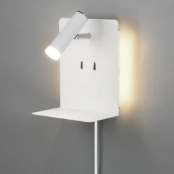Applique Camera Da Letto-Selezionato da Mazzolaluce Applique da comodino bianco presa usb luce orientabile